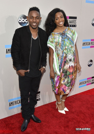 24.11 - SZA e Kendrick Lamar juntos no American Music Awards 2013, realizado no Nokia Theatre L.A.