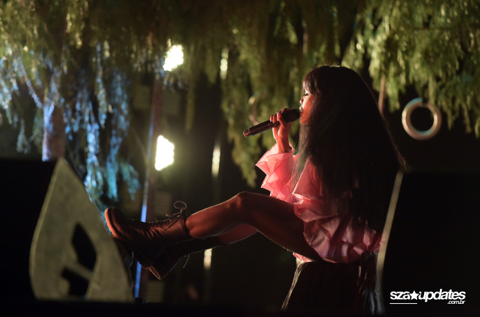 13.04 - Apresentação de SZA durante o Coachella Valley Music and Arts Festival, em Indio, CA..