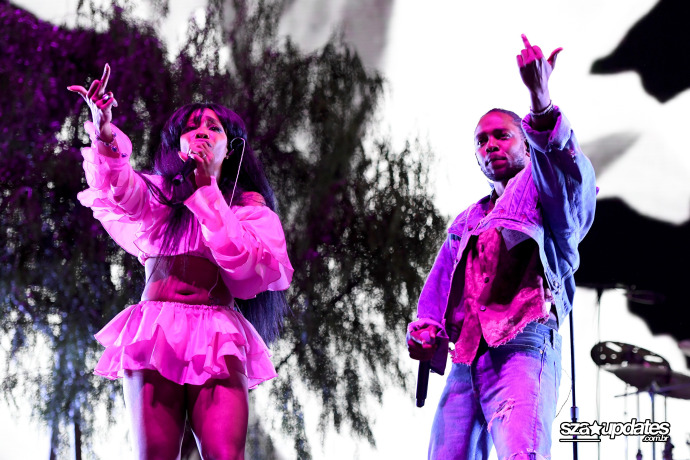 13.04 - Apresentação de SZA durante o Coachella Valley Music and Arts Festival, em Indio, CA..